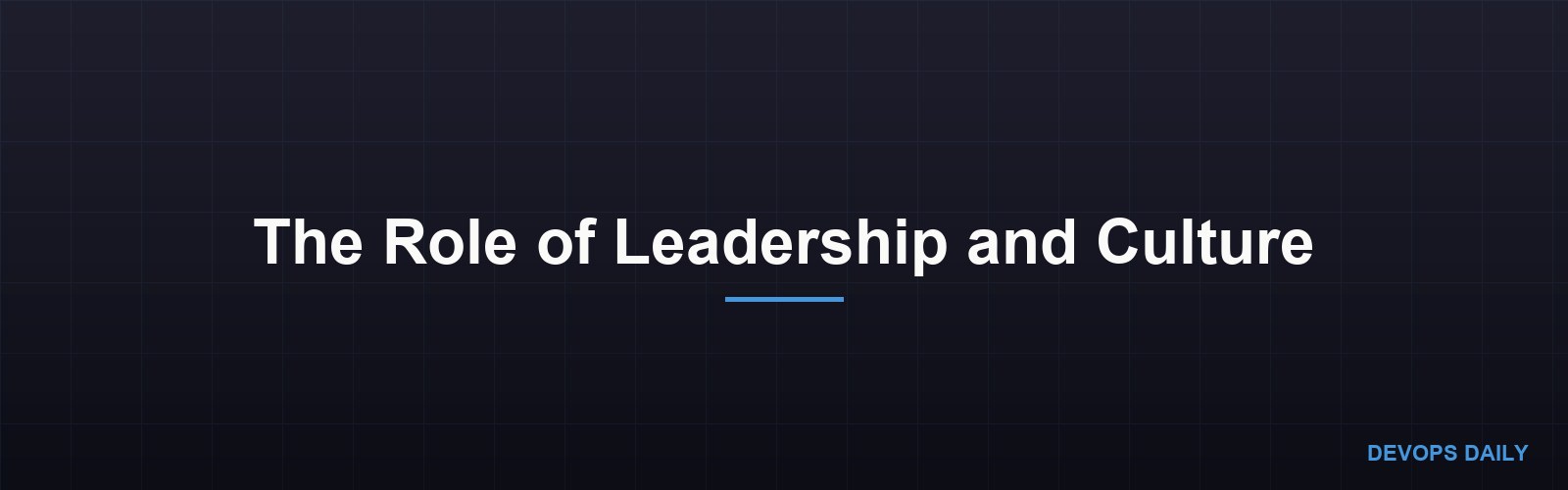 The Role of Leadership and Culture