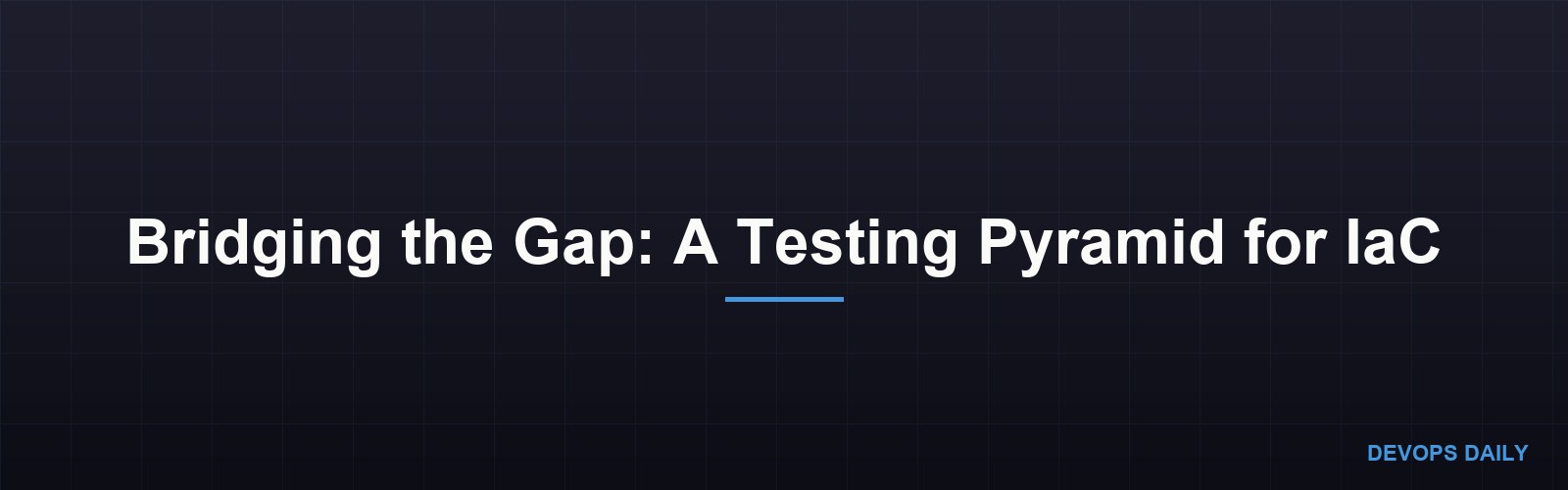 Bridging the Gap: A Testing Pyramid for IaC