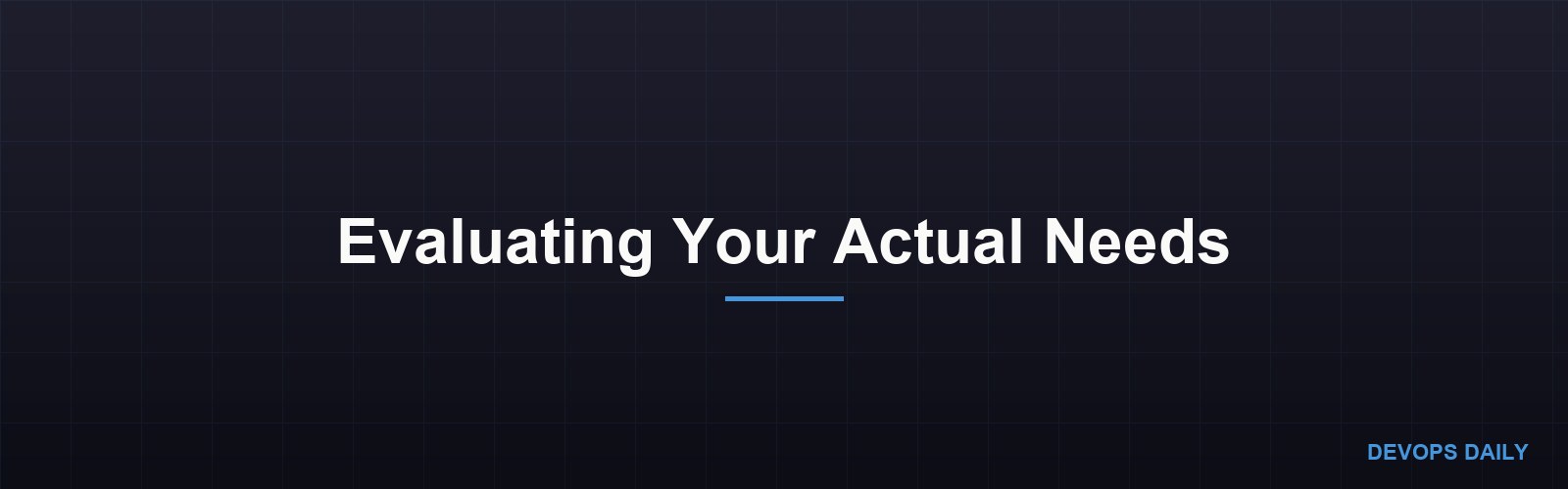 Evaluating Your Actual Needs
