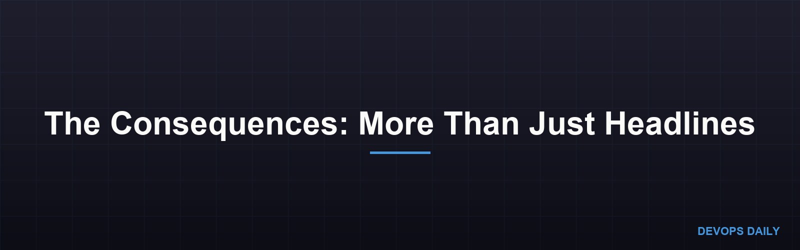 The Consequences: More Than Just Headlines