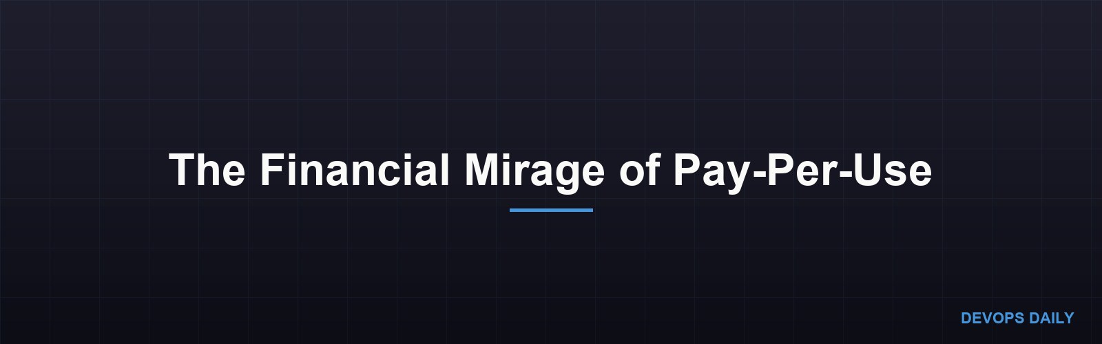 The Financial Mirage of Pay-Per-Use
